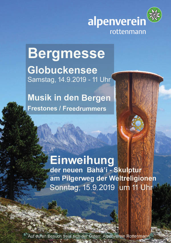 2019 Bergmesse und Klangwolke mit Bahai skulptur